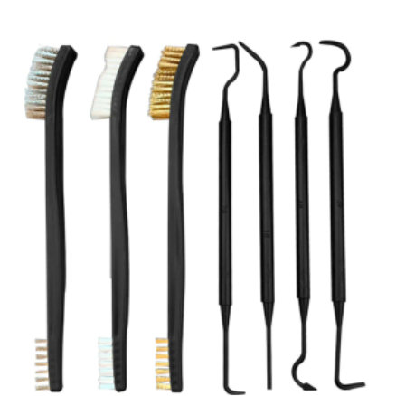 Multipurpose Car Detailing Cleaning Tool Accessories Wire Brushes and 4 Nylon Picks Pick and Brush Set 3 Double-headed Finished