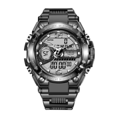 LIGE Digital Military Watch 50m Waterproof LED Wristwatch Quartz Watch Sports Watch Big Watches