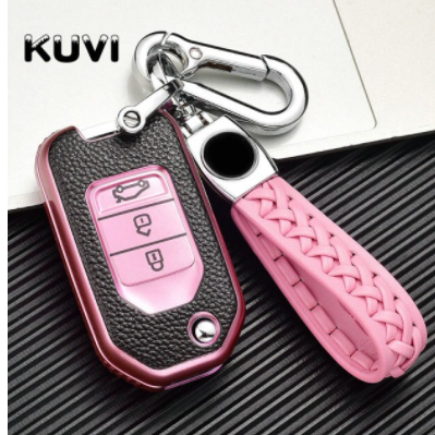 Leather Car Remote Key Cover Case For Honda Civic Accord City Accord Odyssey CR-V XR-V HR-V Vezel Jade Jazz Crider Protect