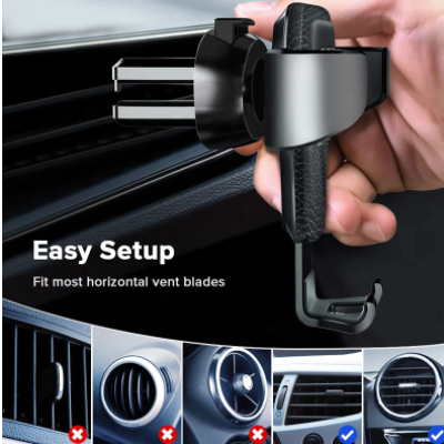 GETIHU Gravity Car Holder For Phone Air Vent Clip Mount Mobile Cell Stand Smartphone GPS Support For iPhone 13 12 Xiaomi Samsung