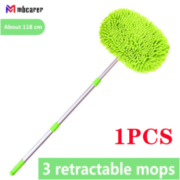 Upgrade Three section telescopic car washing mop Super absorbent Car Cleaning Car brushes Mop Window Wash Tool Dust Wax Mop Soft