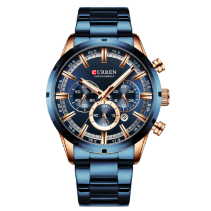 CURREN Watch Top Brand Luxury Quartz Sports Watches Full Steel Waterproof Chronograph Wristwatch