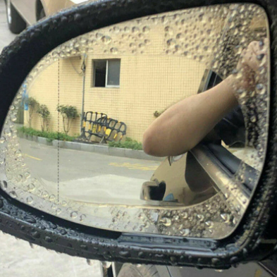 2 Pcs Car Rainproof Clear Film Rearview Mirror Protective Anti Fog Waterproof Film Auto Sticker Accessories 100x145mm 80x80mm