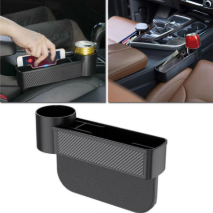 Car Storage Tools Black Auto Car Seat Gap Catcher Filler Storage Box Pocket Organizer Holder SUV Pocket Stowing Tidying Drink