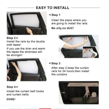 2 pcs 50S Car Anti-UV Side Window Sunshades Car Window Shade Curtain Auto Rear Windshield Sun Block For Most Of Cars SUV