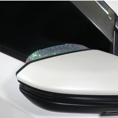 2Pcs PVC Car Rear View Mirror Sticker Rain Eyebrow Weatherstrip Auto Mirror Rain Shield Shade Cover Protector Car Accessories