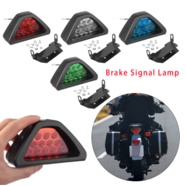 Universal Brake Signal Lamp F1 Style Triangle Sporty 12LED Rear Fog Light Tail Third Brake Lamp DRL For JDM BBA