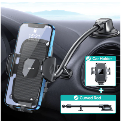 Joyroom Car Phone Holder Mount Flexible Long Arm Anti-Shake Phone Holder Mount in Car Dashboard Air Outlet Car Holder For Phone