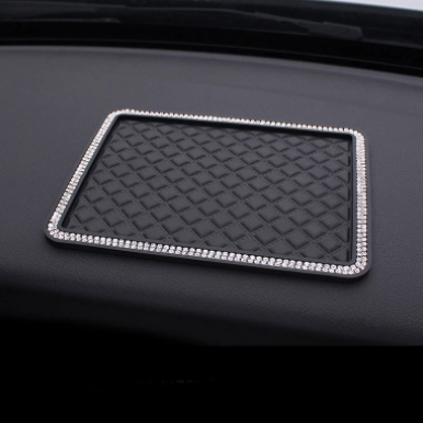 18*14cm Anti Slip Mat Crystal Rhinestone Automobile Silicone Non-Slip Mat Pad Car Sticky for GPS Phone Car Interior Accessories