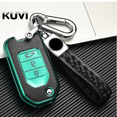 Leather Car Remote Key Cover Case For Honda Civic Accord City Accord Odyssey CR-V XR-V HR-V Vezel Jade Jazz Crider Protect