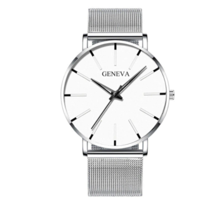 2022 Minimalist Men's Fashion Ultra Thin Watches Simple Men Business Stainless Steel Mesh Belt Quartz Watch