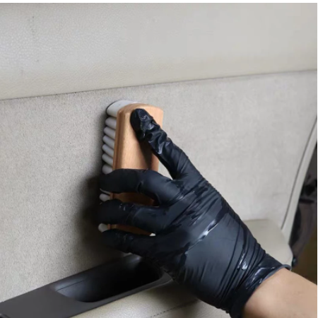 Car Interior Parts Cleaning Brush Alcantara Suede Deerskin Plush Fabrics Beauty Care Brush Detailling Car Upholstery Clean Tool