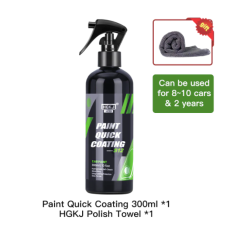 Ceramic Coating More Shine Fortify Quick Coat Hydrophobic Polish Waterless Car Wash Wax and Long Lasting Protection S12 HGKJ