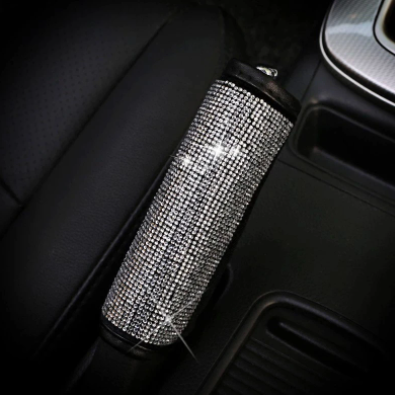 Bling Bling Rhinestones Crystal Car Seat Belt Cover Shoulder Pads Car Shifter Gear Hand Brake Covers Auto Interior Accessories