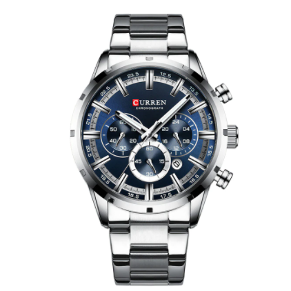 CURREN Watch Top Brand Luxury Quartz Sports Watches Full Steel Waterproof Chronograph Wristwatch