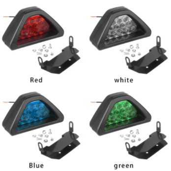 Universal Brake Signal Lamp F1 Style Triangle Sporty 12LED Rear Fog Light Tail Third Brake Lamp DRL For JDM BBA