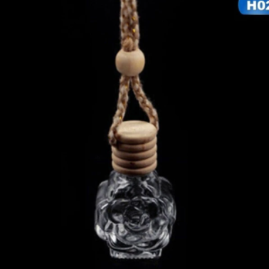 Glass transparent refillable car perfume perfume air freshener hanging bottle fragrance diffuser interior decoration accessories