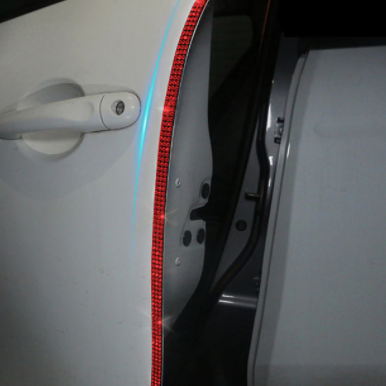 4pc Car Door Edge Protector Sticker Strip Color Rhinestone Crystal Anti Collision Edge Guard Scratch Protector DIY Car-styling