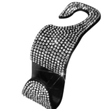 Car Seat Back Hook Diamond Bling Rhinestones Hanger Auto Back Universal Headrest Mount Storage Holder Car Interior Accessories