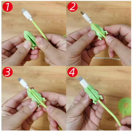 Cable Protector Winder Cartoon Animal and Anti-break Spring Protection Rope For iPhone USB Charging Cable Organizer