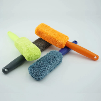 Car Wash Portable Microfiber Wheel Tire Rim Brush Car Wheel Wash Cleaning for Car with Plastic Handle Auto Washing Cleaner Tools