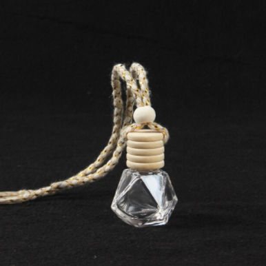 Glass transparent refillable car perfume perfume air freshener hanging bottle fragrance diffuser interior decoration accessories