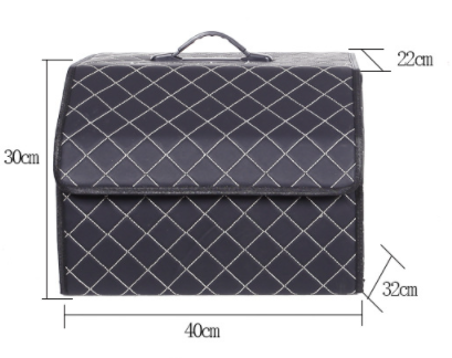 Car Trunk Organizer Storage Box Waterproof Large Capacity Storage Bag Stowing Tidying Leather Folding Car Accessories