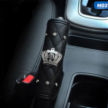 Universal Crystal Crown Car Seat Belt Cover Hand Brake Gear Cover Auto Seat Belt Shoulder Pad Car Styling Suits For All Car