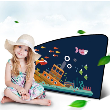 Universal Car Sun Shade Cover Curtain Suction Cup Cartoon Proof Side Window Sunshade Cover For Baby Kids