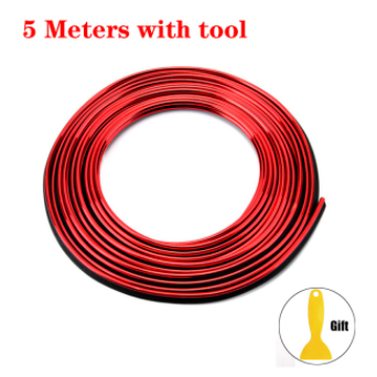 Car Moulding Decoration Flexible Strips 5M Interior Auto Mouldings Car Cover Trim Dashboard Door Edgein Car-styling Universal