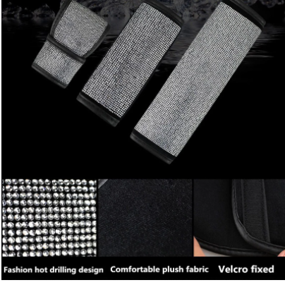 Bling Bling Rhinestones Crystal Car Seat Belt Cover Shoulder Pads Car Shifter Gear Hand Brake Covers Auto Interior Accessories