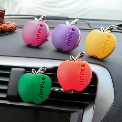 Car Perfume Air Freshener Apple Shape Original Fragrance Orange Lemon Apple Strawberry Lavender Scent Automobile Accessories