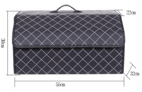 Car Trunk Organizer Storage Box Waterproof Large Capacity Storage Bag Stowing Tidying Leather Folding Car Accessories