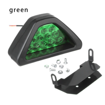 Universal Brake Signal Lamp F1 Style Triangle Sporty 12LED Rear Fog Light Tail Third Brake Lamp DRL For JDM BBA