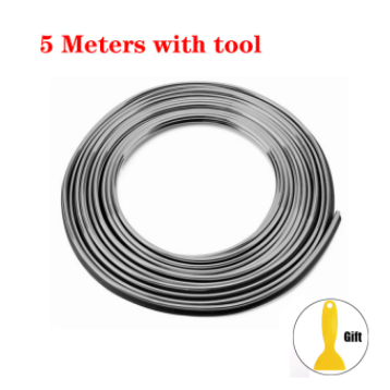Car Moulding Decoration Flexible Strips 5M Interior Auto Mouldings Car Cover Trim Dashboard Door Edgein Car-styling Universal