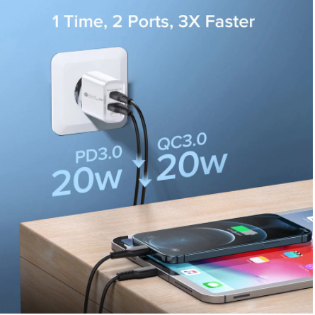 Maerknon PD 20W USB Charger Quick Charge QC 3.0 Fast Phone Wall Charger Adapter For iPhone 13 12 Pro iPad Huawei Xiaomi Samsung