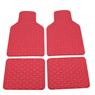 4pcs Universal Leather Car Floor Mat Car-Styling Interior Accessories Mat Floor Carpet Floor Liner Waterproof Foot Pad Protector