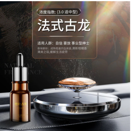 New Solar Car Aromatherapy Magnetic Rotating Metal Car Perfume Freshener High-end Men's Balm Ornaments Lasting Light Fragrance