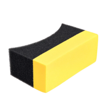 U-Shape Car Wash Tire Wax Polishing Compound Sponge Corner Wipe Clear ARC Edge Sponge Tyre Brush Car Waxing Cleaning Sponge