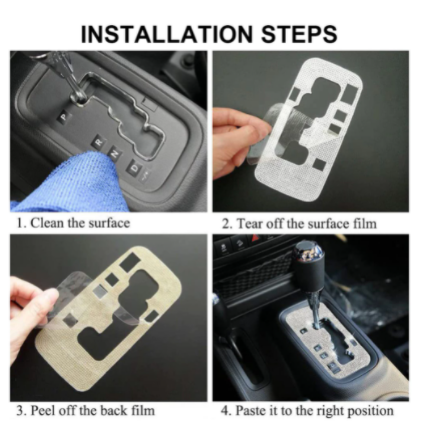 Bling Gear Shift Box Trim Sticker Panel Cover for Jeep Wrangler JK JKU 2012-2018 Car Styling Decoration Interior Accessories