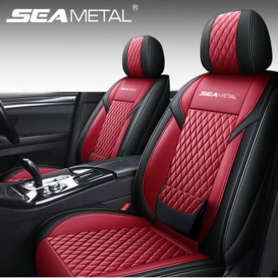 SEAMETAL Luxury Car Seat Covers Premium PU Leather Vehicle Seat Cushion