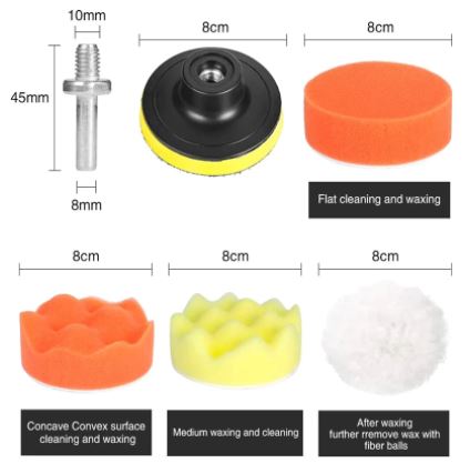 Car Polishing Pads Sponge Wool Polishing Waxing Buffing Pads Kit for Auto Car