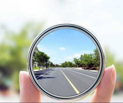 2 Pcs Car Round Frame Convex Blind Spot Mirror Wide-angle 360 Degree Adjustable Clear