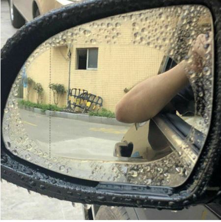 2 Pcs Car Rainproof Clear Film Rearview Mirror Protective Anti Fog Waterproof