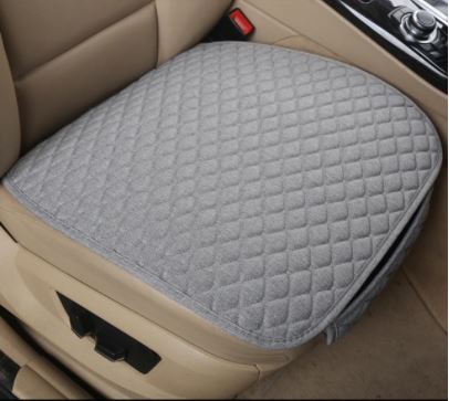 Flax Car Seat Cover Front Rear Linen Fabric Cushion Breathable Protector Mat Pad Universal Auto Interior Styling Truck SUV Van