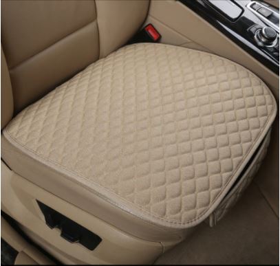 Flax Car Seat Cover Front Rear Linen Fabric Cushion Breathable Protector Mat Pad Universal Auto Interior Styling Truck SUV Van