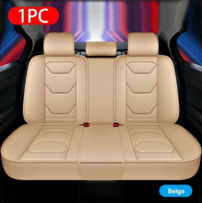 Luxury Car Seat Cover Beige Universal PU Leather Car Seat Covers Vehicle Seat Cushion