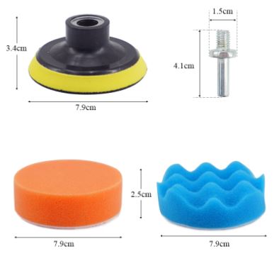 Car Polishing Sponge Pads Kit Removes Scratches Buffer Kit Polishing Machine