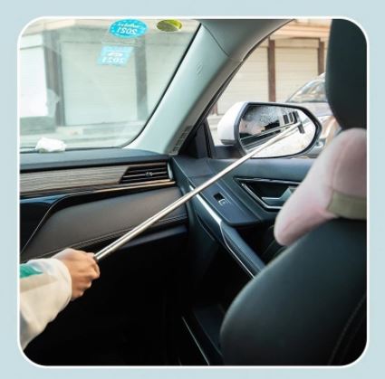 Car Rearview Mirror Wiper Retractable Portable Rainy Cleaning Supplies Rearview Mirror Water Remover Glass Rain Cleaning Tool