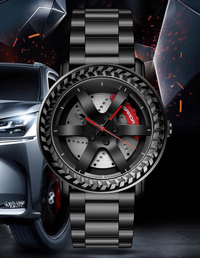 Luxury Wheel Rim Hub Car Design Men Watch
